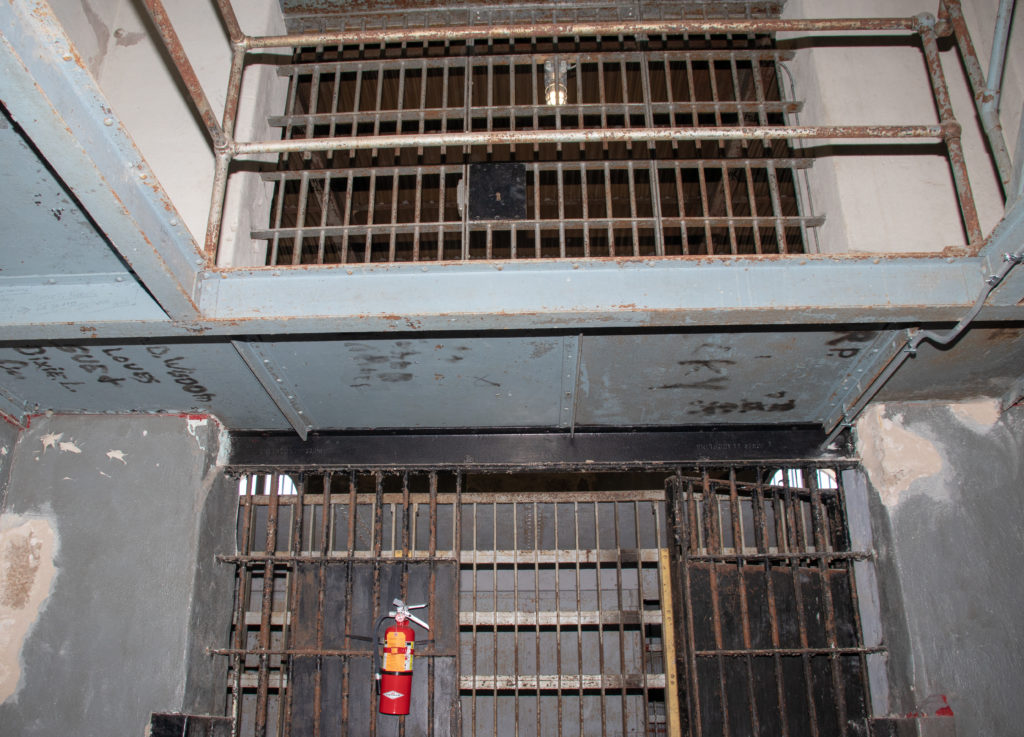 picture of red top jail hallway 