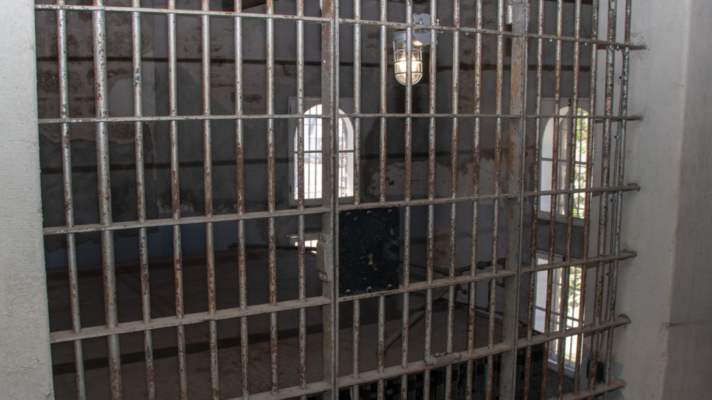 picture of old red top jail cell