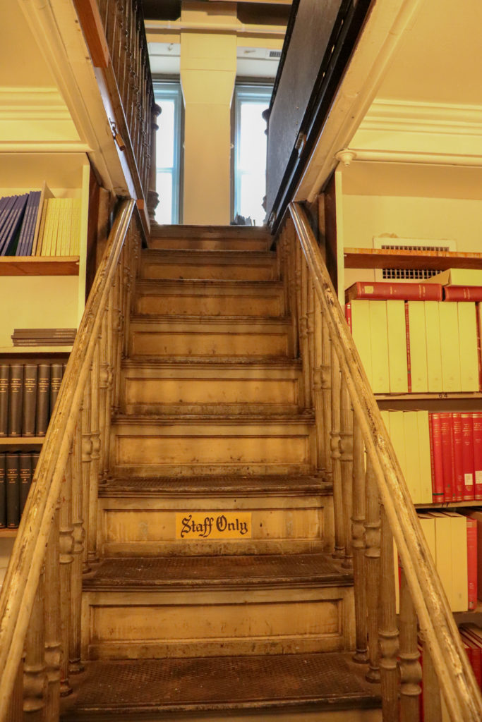 picture of peabody library staircase