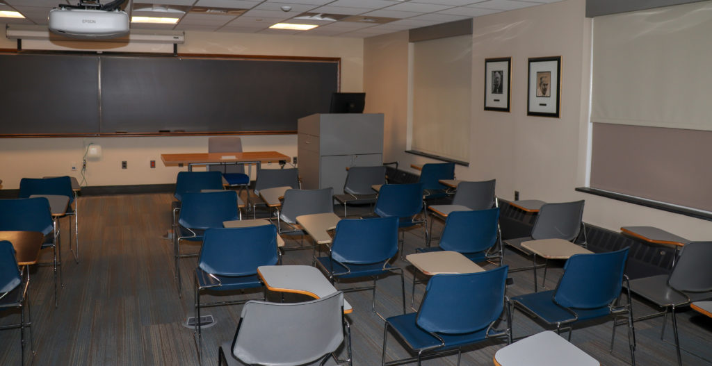 picture of Johns Hopkins University classroom 